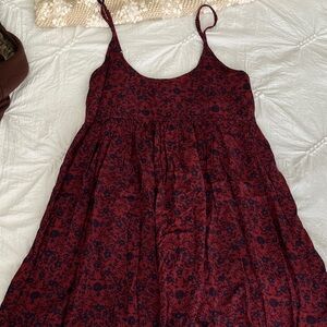 NATURAL LIFE Red and Black Floral Mini Dress